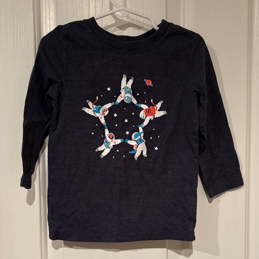 Cat & Jack Navy Astronaut Long Sleeve Tee